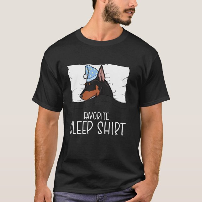 Doberman Favorito Camiseta De Dormir, Doberman Dur (Anverso)