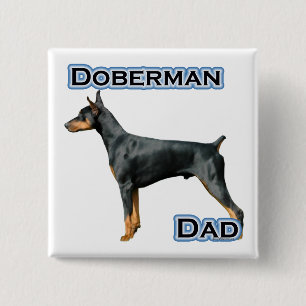Doberman Pinscher Dad 4 - Botón