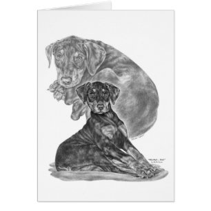 Doberman Pinscher dibujando en pimienta por Kelli 