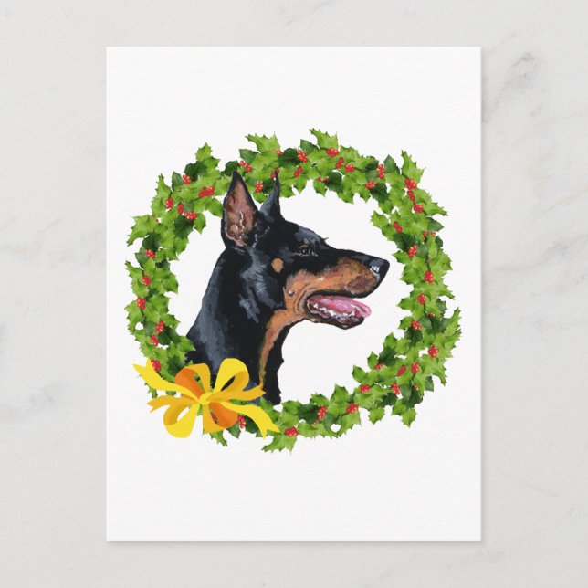 Doberman Pinscher Navidad (Anverso)