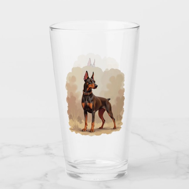 Doberman Pinscher perro marrón óxido rojo (Anverso)