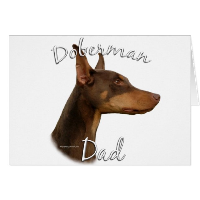 Doberman Pinscher (rojo) Papá 2 (Anverso (Horizontal))