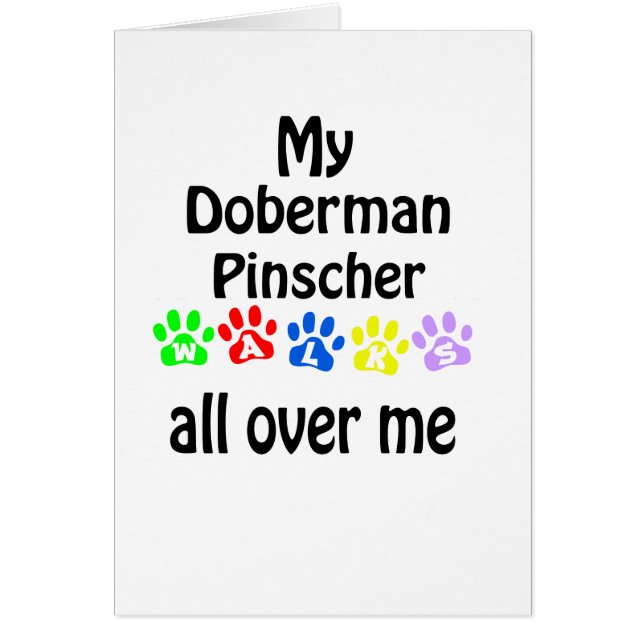 Doberman Pinscher Walks Design (Frente)