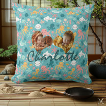 Doble almohada fotográfica y patrón oceánico de Ka