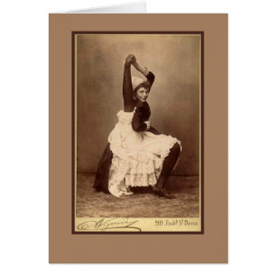Doble artista de circo unido en tarjetas