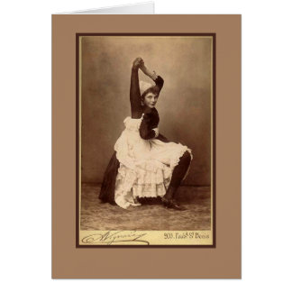 Doble artista de circo unido en tarjetas