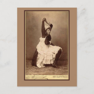 Doble artista de circo unido en tarjetas