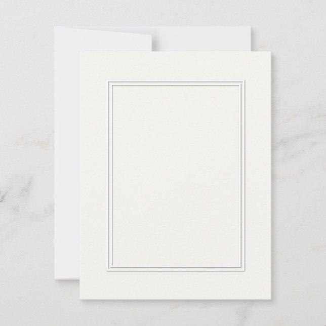 Doble borde blanco sombreado en blanco de papel (Anverso)