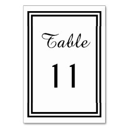 Doble borde negro - Número de mesa