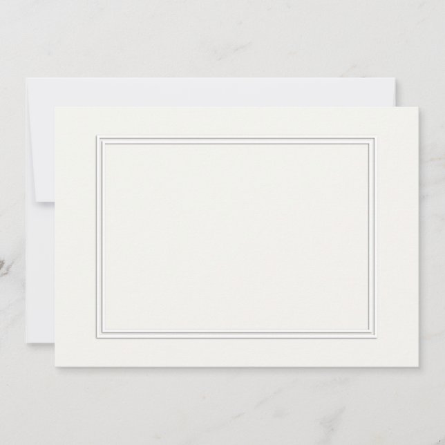 Doble borde sombreado blanco sobre papel blanco (Anverso)