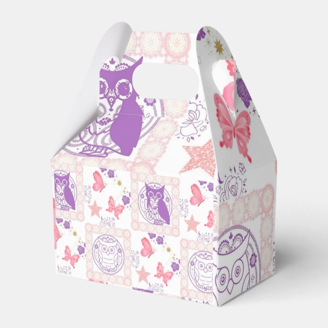 Doble búho y mariposas favorecen las cajas de rega (Reverso)