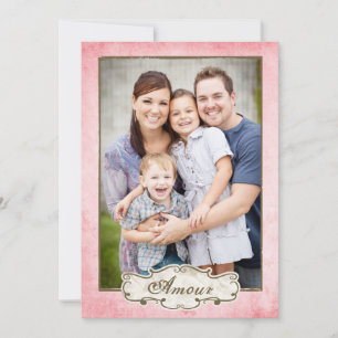 Doble carte de vacances enfrenta grunge vintage ro