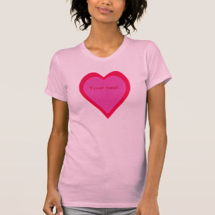Doble corazón rosa y rojo para tus Camisetas de te