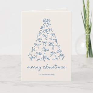 Doble de garabato de árbol de Navidad azul persona