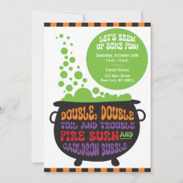 Doble, doble caldero - Invitación de fiesta de Hal