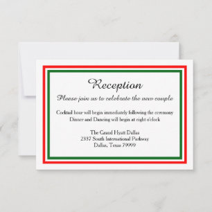 Doble Invitación de Navidad con Adornos-Recepción