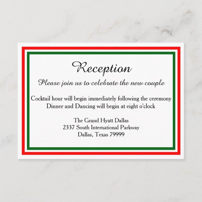 Doble Invitación de Navidad con Adornos-Recepción (Anverso)