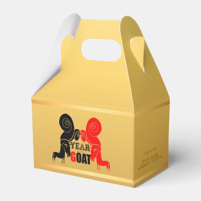 Doble Odd Goat Año Chino Caja de Favor Zodiac 1 (Reverso)