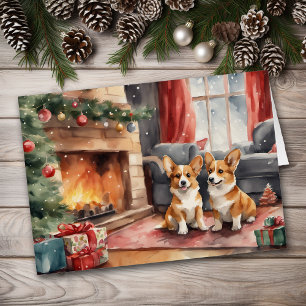 Doble problema Corgi perro Navidad
