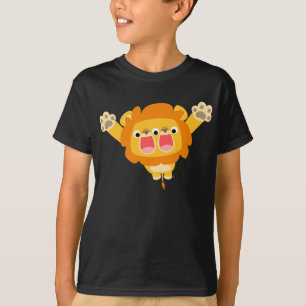 Doble problema lindo personalizado león camiseta p