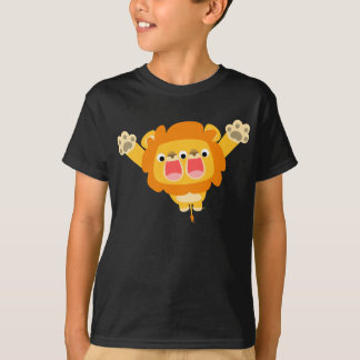 Doble problema lindo personalizado león camiseta p
