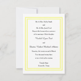 Doble Recorte de Amarillo Suave - Invitación de Bo