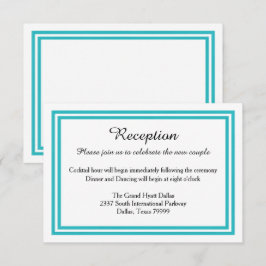 Doble recorte de azul verdoso - Invitación de rece