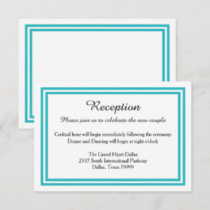 Doble recorte de azul verdoso - Invitación de rece