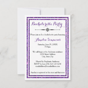 Doble Recorte Morado - Invitación a Despedida de S