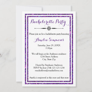 Doble Recorte Morado - Invitación a Despedida de S