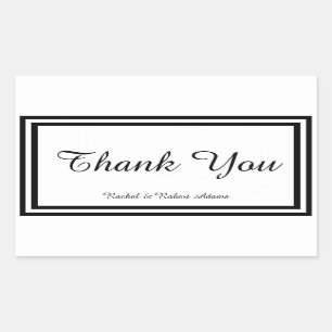 Doble trazo negro - Pegatina Rectángulo