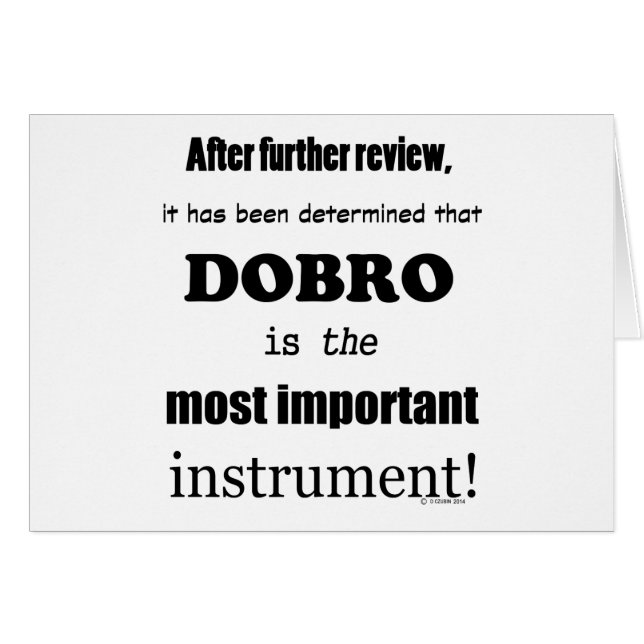 Dobro Instrumento más importante (Anverso (Horizontal))