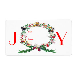 Doce perros de Navidades Pegatina de etiquetas de 