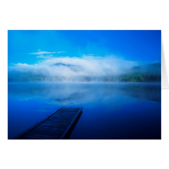 Dock en un lago helado en calma, California (Anverso (Horizontal))
