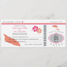 Documento de embarque a la invitación de la boda
