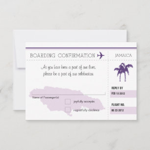 Documento de embarque de RSVP a JAMAICA