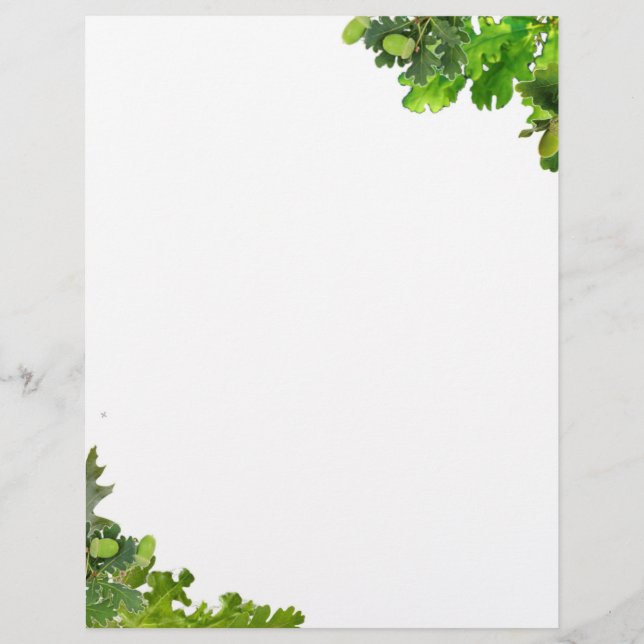 DOCUMENTO DE INVITACIÓN DE HOJAS OAK DE 8,5 X 11" (Anverso)
