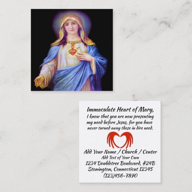 Documento religioso o tarjeta de visita (Anverso / Reverso)