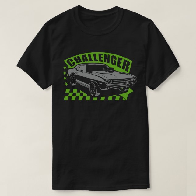 Dodge Charger Racing Muscle Car playera Green (Diseño del anverso)