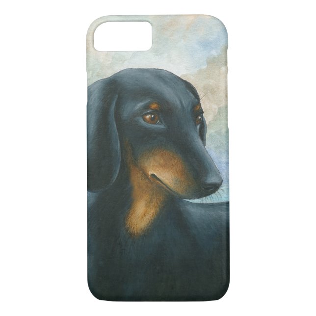 Dog 90 Funda Dachshund para iPhone 7 (Reverso)