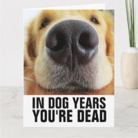 DOG AÑOS TU PERRO MUERTO CUMPLEAÑOS Tarjeta de fel