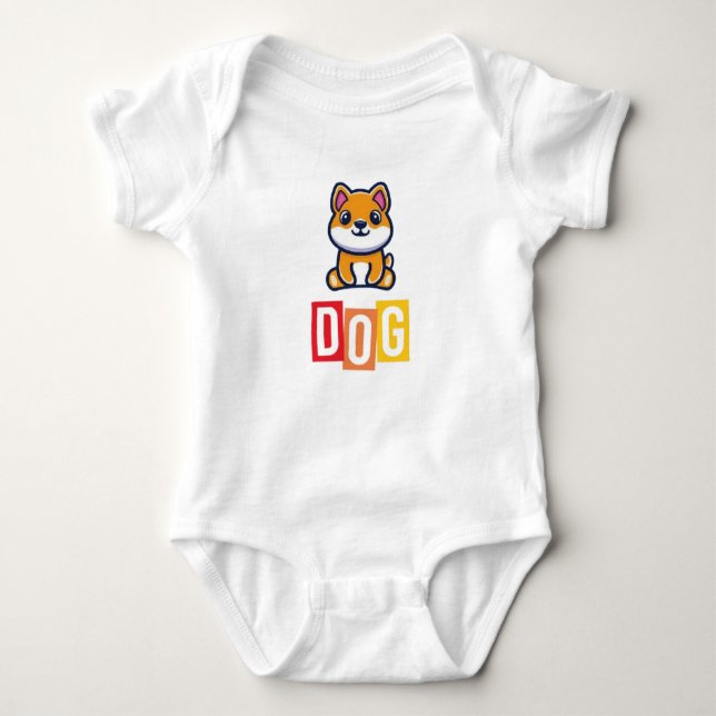 Dog Baby Jersey Bodysuit (Anverso)