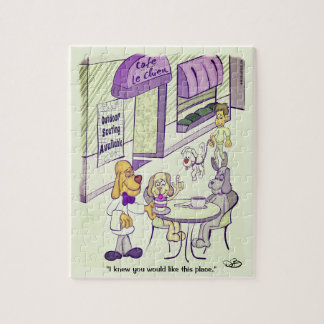 Dog Cafe Funny 8 x 10 Jigsaw Puzzle