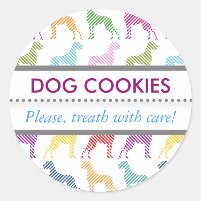 Dog Cookie Pegatina (Anverso)