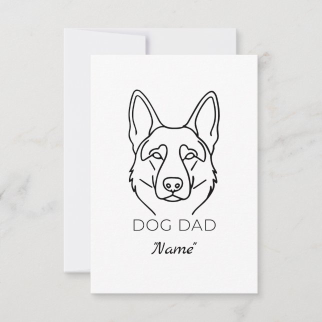 Dog Dad mit Name personalisiert Hundepapa  (Anverso)