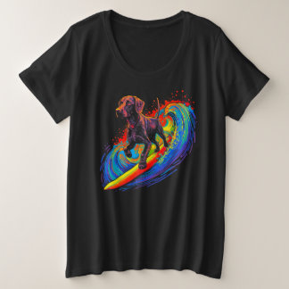 Dog German Shorthaired Pointer Surfer Surfing