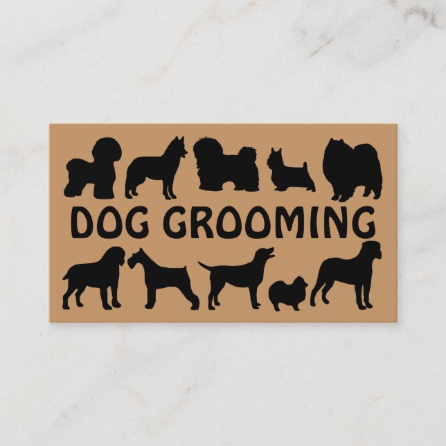 Dog Groomer Fun Tarjeta de presentación (Anverso)