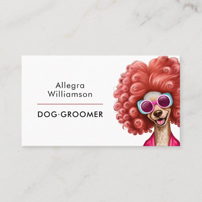 Dog Groomer QR Code Fun Tarjeta de presentación (Anverso)