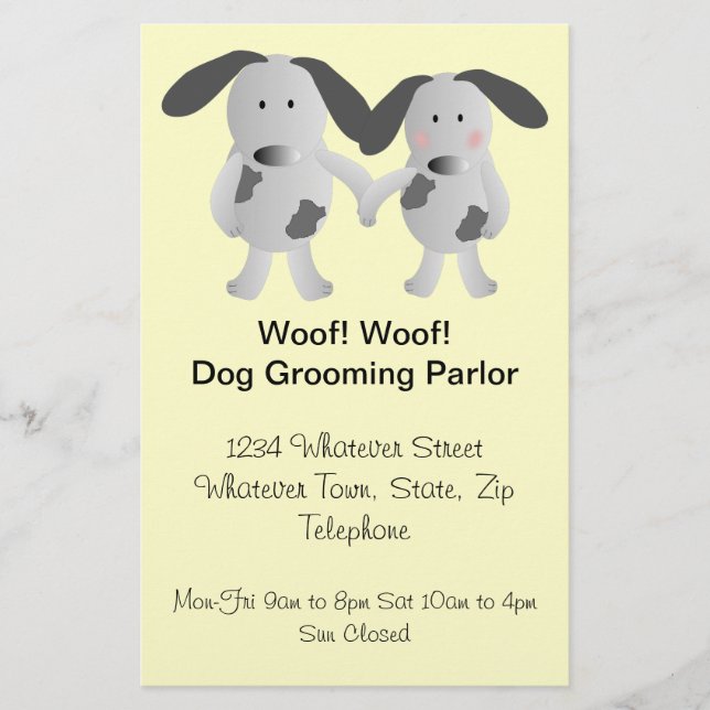 Dog Grooming Parlor Flyer (Frente)