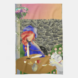 Dog & Lady en Café Té Almuerzo Toalla